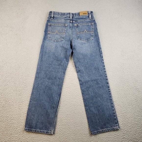 Y2K Urban Pipeline Jeans Boys 10 Blue Straight Leg Relaxed Skater Denim Pants - Picture 2 of 12